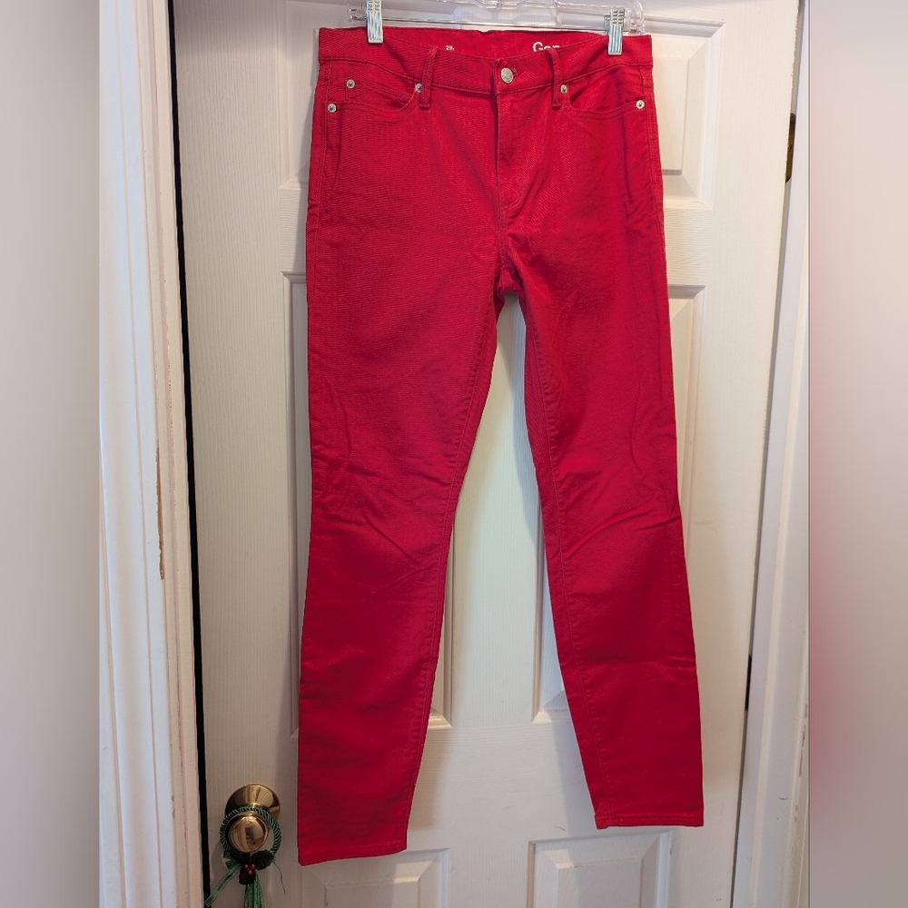 Gap Vintage Skinny Red Denim Jeans Size 28R EUC